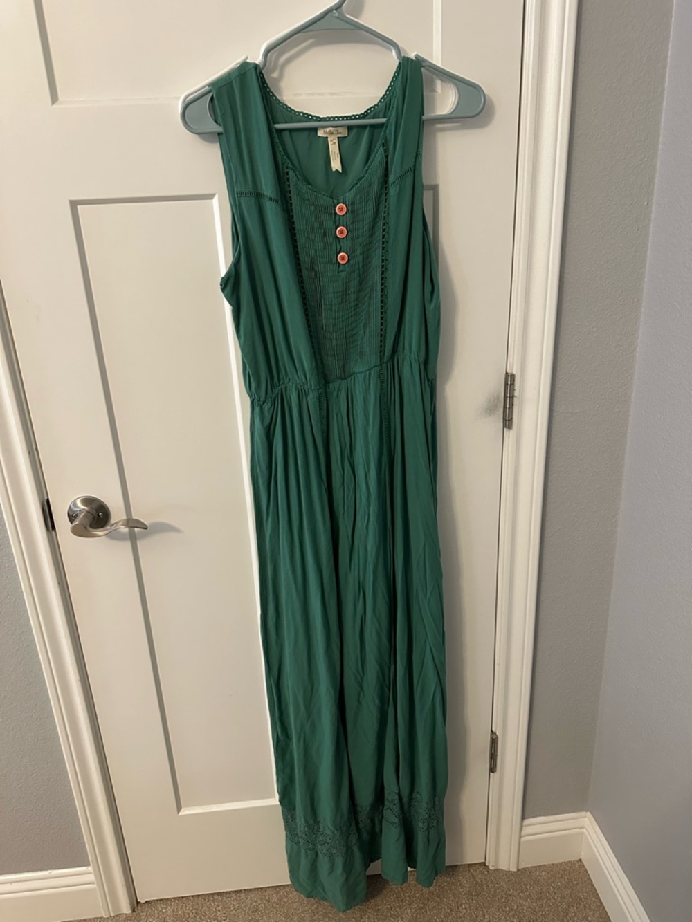 Matilda Jane "Down in the Valley" green sleeveless maxi dress